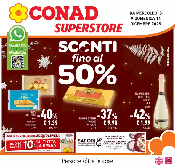 Volantino Conad Superstore a Cerva | Sconti fino al 50% | 2025-12-03T00:00:00.000Z - 2025-12-14T00:00:00.000Z