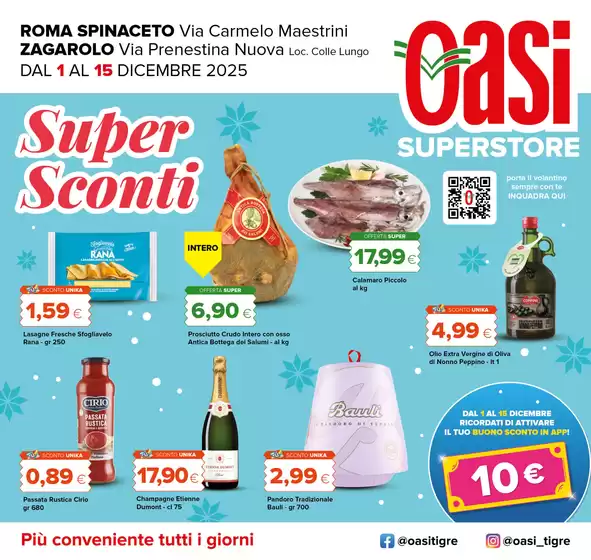 Volantino Oasi a Caronno Pertusella | Super sconti | 2025-12-01T00:00:00.000Z - 2025-12-15T00:00:00.000Z