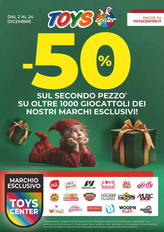 Volantino Toys Center a Cerva | - 50% sul secondo pezzo | 2025-12-02T00:00:00.000Z - 2025-12-24T00:00:00.000Z