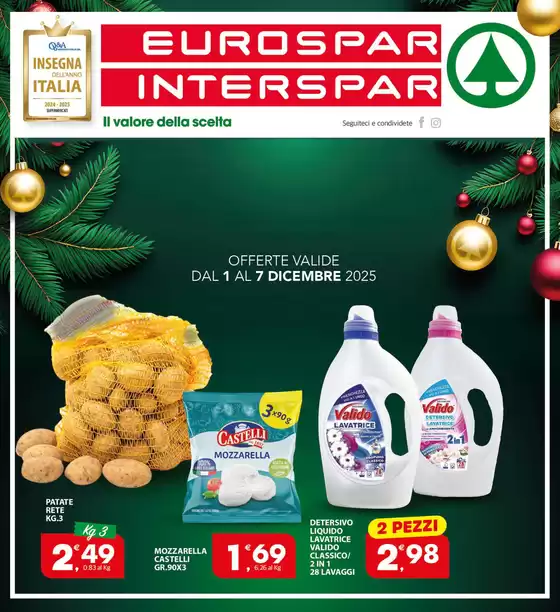 Volantino Eurospar | Dal 1 al 7 dicembre 2025 | 2025-12-01T00:00:00.000Z - 2025-12-07T00:00:00.000Z