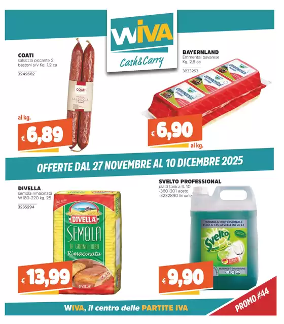 Volantino Wiva Cash&Carry a Roma | Offerte dal 27 Novembre al 10 Dicembre 2025 | 2025-12-02T00:00:00.000Z - 2025-12-10T00:00:00.000Z