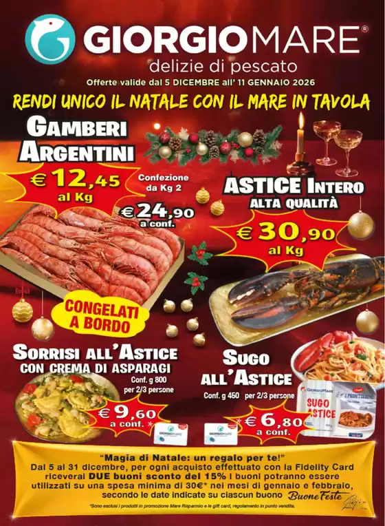 Volantino Giorgio Mare a Piacenza | Rendi unico il natale con il mare in tavola | 2025-12-05T00:00:00.000Z - 2026-01-11T00:00:00.000Z