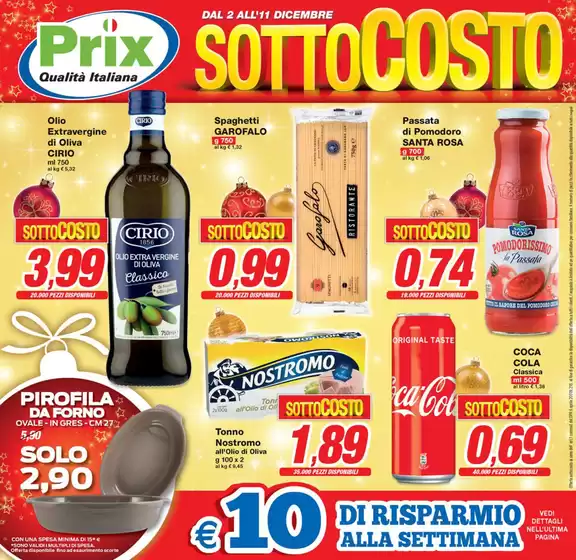 Volantino Prix a Fiumicino | Sottocosto | 2025-12-02T00:00:00.000Z - 2025-12-11T00:00:00.000Z