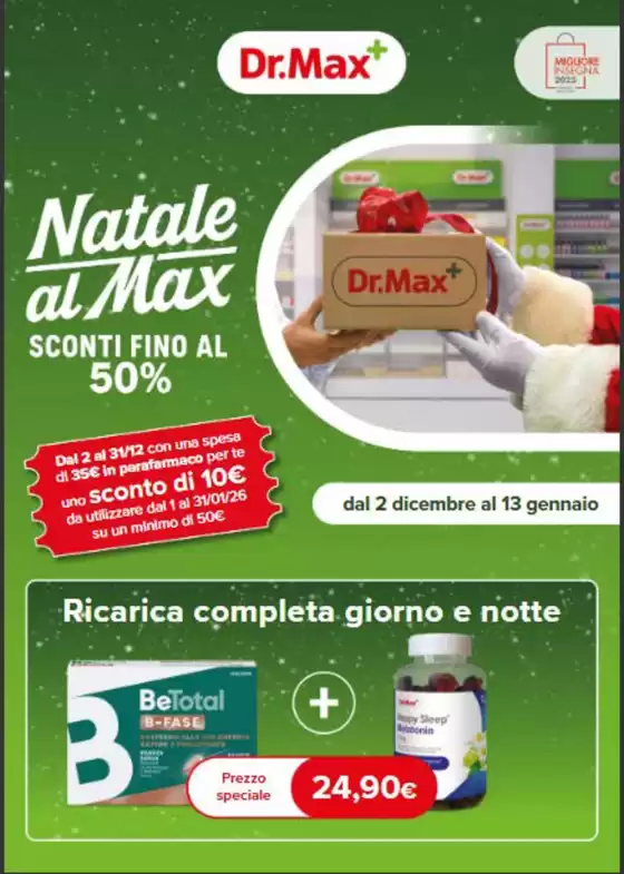 Volantino Dr.Max | Sconti fino al 50% | 2025-12-02T00:00:00.000Z - 2026-01-13T00:00:00.000Z
