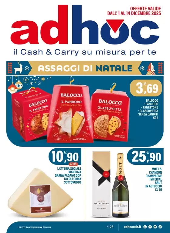 Volantino Adhoc a Piacenza | Assaggi di natale | 2025-12-02T00:00:00.000Z - 2025-12-14T00:00:00.000Z