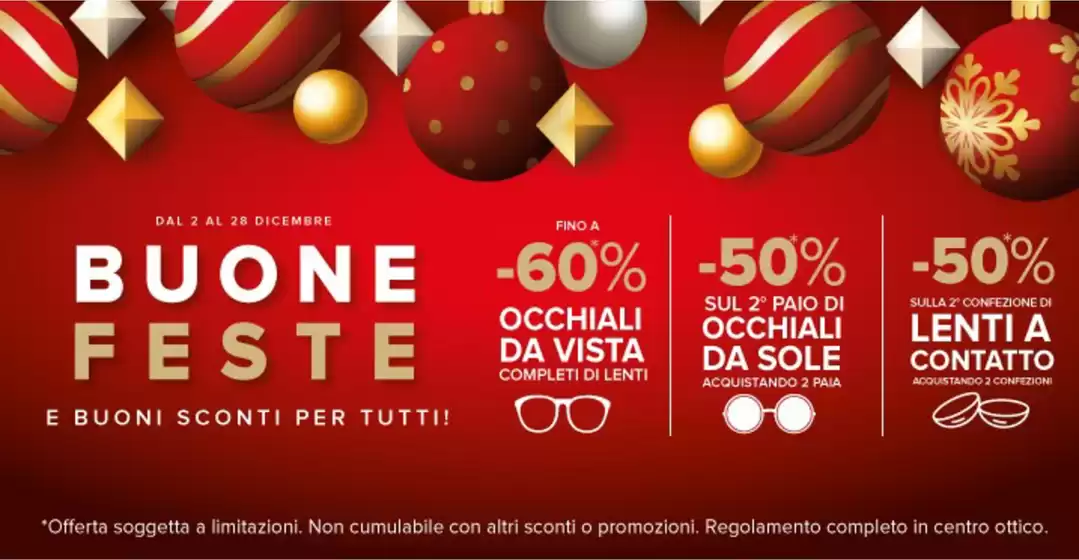 Volantino Ottica VistaSì | Buone feste e buoni sconti per tutti | 2025-12-02T00:00:00.000Z - 2025-12-28T00:00:00.000Z