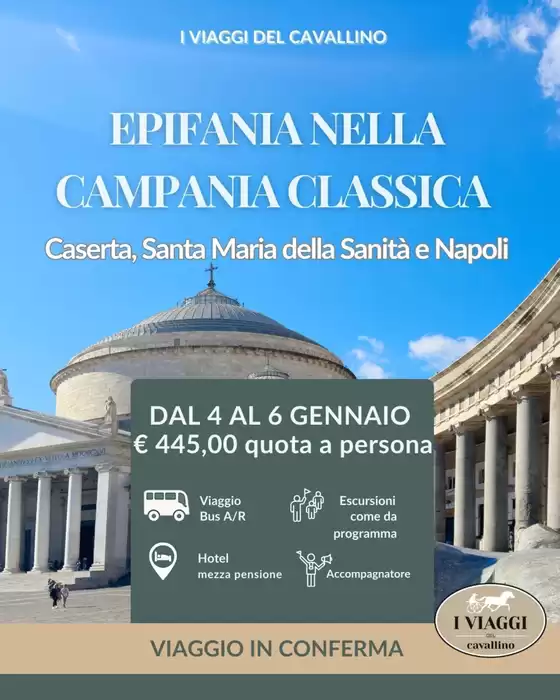 Volantino I viaggi del cavallino a Quartu Sant'Elena | Epifania nella campania classica | 2025-12-03T00:00:00.000Z - 2026-01-06T00:00:00.000Z