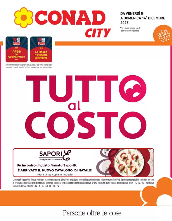 Volantino Conad City a Bolsena | Tutto al costo | 2025-12-05T00:00:00.000Z - 2025-12-14T00:00:00.000Z