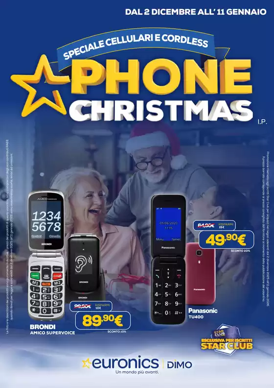 Volantino Euronics a Carini | PHONE CHRISTMAS - SPECIALE CELLULARI E CORDLESS | 2025-12-02T00:00:00.000Z - 2026-01-11T00:00:00.000Z