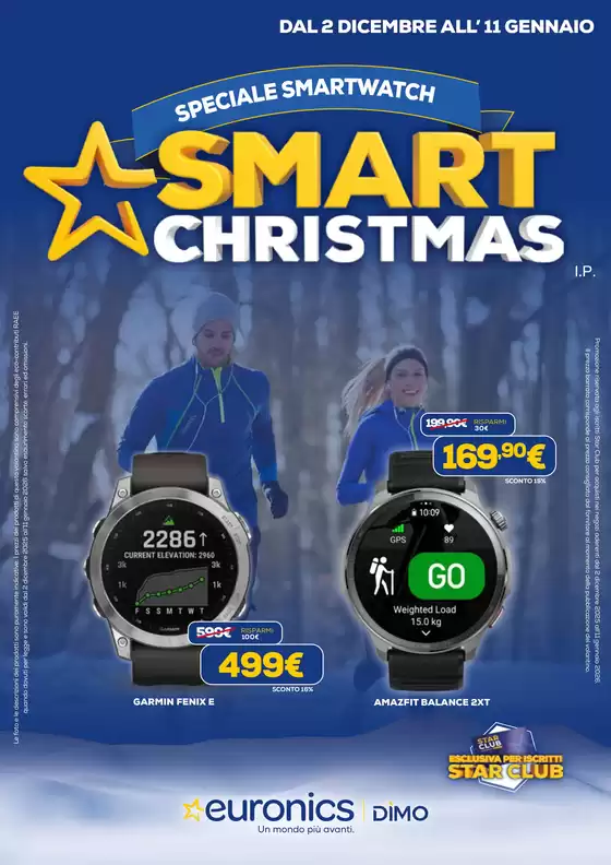 Volantino Euronics a Carini | SMART CHRISTMAS - SPECIALE SMARTWATCH | 2025-12-02T00:00:00.000Z - 2026-01-11T00:00:00.000Z