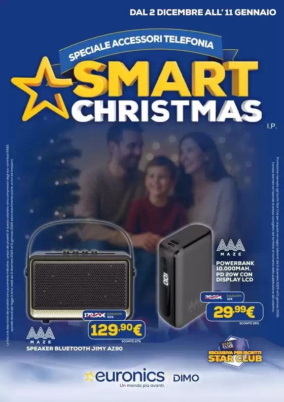 Volantino Euronics a Carini | SMART CHRISTMAS - SPECIALE ACCESSORI TELEFONIA | 2025-12-02T00:00:00.000Z - 2026-01-11T00:00:00.000Z