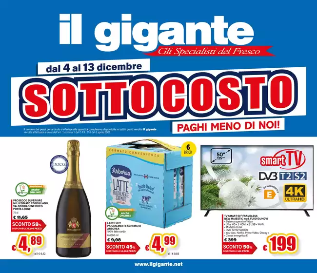 Volantino Il Gigante a Bari | Sottocosto | 2025-12-04T00:00:00.000Z - 2025-12-14T00:00:00.000Z