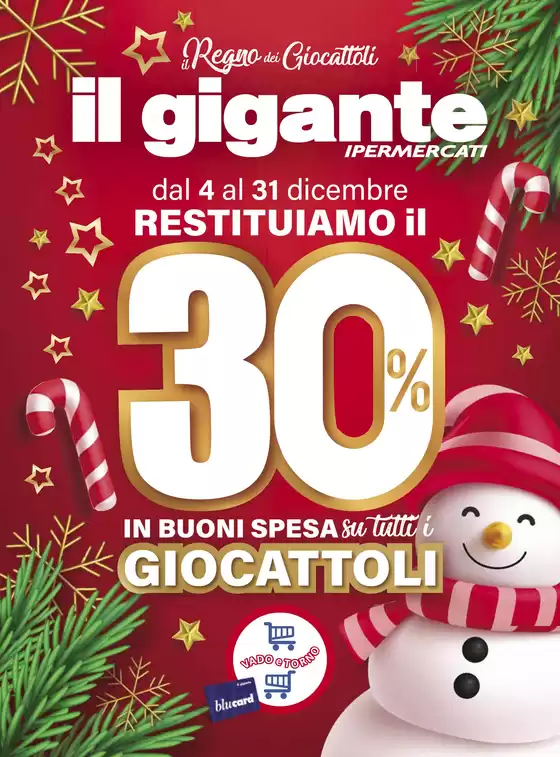 Volantino Il Gigante a Bari | Il regno dei giocattoli | 2025-12-04T00:00:00.000Z - 2025-12-31T00:00:00.000Z