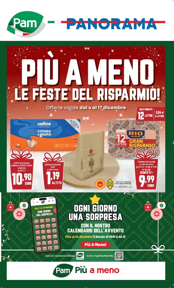 Volantino Panorama a Bari | Più a meno, le feste del risparmio! | 2025-12-04T00:00:00.000Z - 2025-12-17T00:00:00.000Z