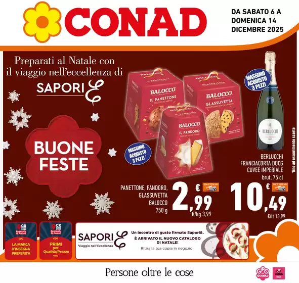 Volantino Conad | BUONE FESTE! | 2025-12-06T00:00:00.000Z - 2025-12-14T00:00:00.000Z