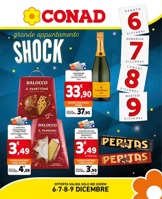 Volantino Conad City a San Cipriano d'Aversa | Grande appuntamento SHOCK | 2025-12-06T00:00:00.000Z - 2025-12-09T00:00:00.000Z