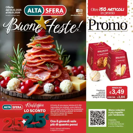 Volantino Altasfera a Napoli | Buone Feste! Promo | 2025-12-04T00:00:00.000Z - 2026-01-06T00:00:00.000Z