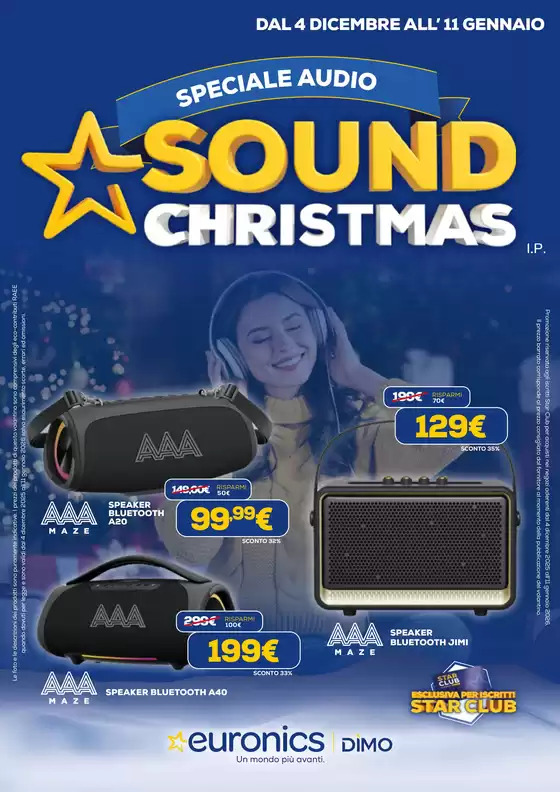 Volantino Euronics | SOUND CHRISTMAS - SPECIALE AUDIO | 2025-12-04T00:00:00.000Z - 2026-01-11T00:00:00.000Z