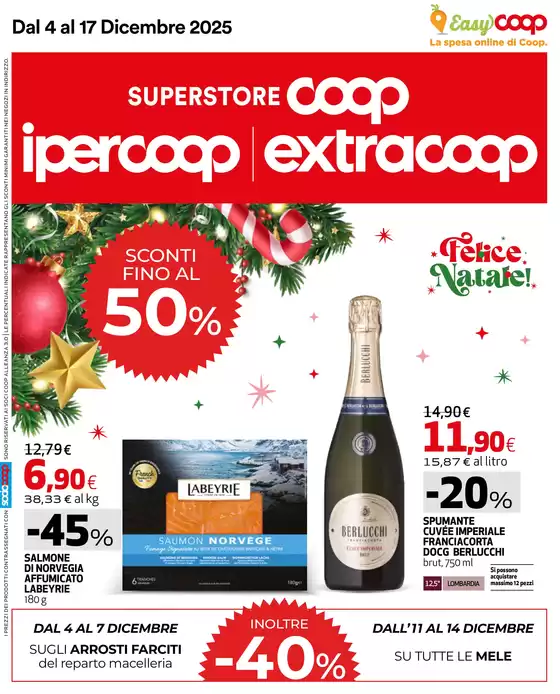 Volantino Extracoop a Sava | Felice natale! | 2025-12-04T00:00:00.000Z - 2025-12-17T00:00:00.000Z