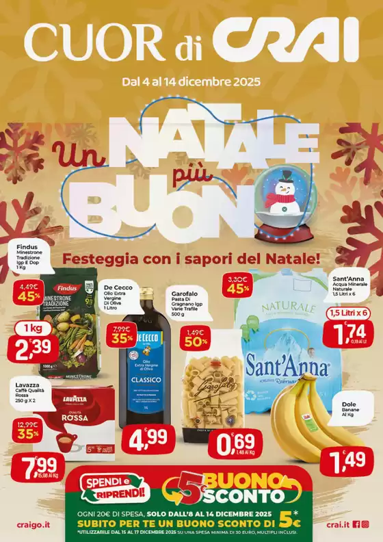 Volantino Crai | Festeggia BUON con i sapori del Natale! | 2025-12-04T00:00:00.000Z - 2025-12-14T00:00:00.000Z