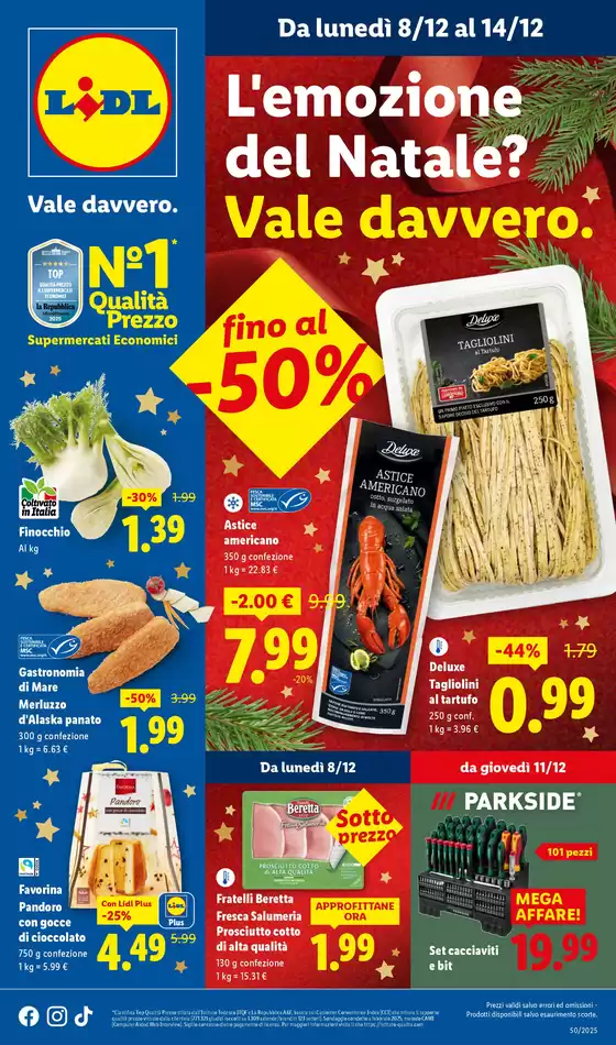Volantino Lidl a Firenze | L'emozione del Natale vale davvero | 2025-12-08T00:00:00.000Z - 2025-12-14T00:00:00.000Z