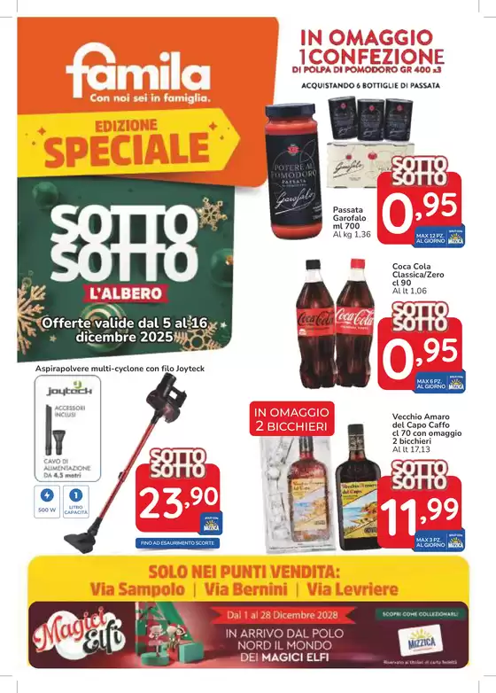 Volantino Famila Market | SOTTO COSTO | 2025-12-05T00:00:00.000Z - 2025-12-16T00:00:00.000Z