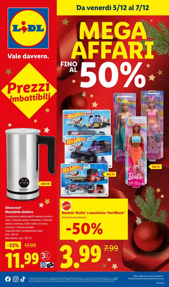 Volantino Lidl a Rovigo | Mega affari fino al 50% | 2025-12-05T00:00:00.000Z - 2025-12-07T00:00:00.000Z