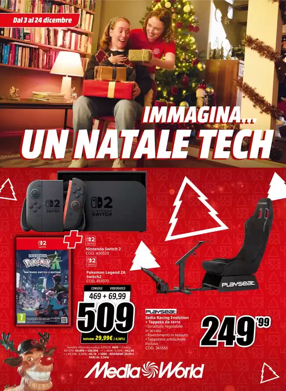 Volantino MediaWorld a Bacoli | Un natale tech | 2025-12-03T00:00:00.000Z - 2025-12-24T00:00:00.000Z