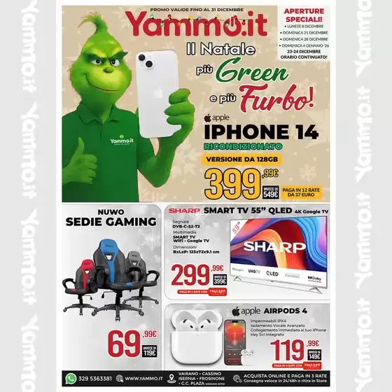 Volantino Yammo a Bacoli | Il natale piu Green e piu Furbo! | 2025-12-05T00:00:00.000Z - 2025-12-31T00:00:00.000Z
