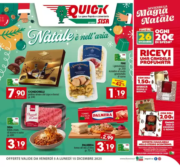 Volantino Quick Sisa a San Giovanni Lupatoto | Natale e nell'aria | 2025-12-05T00:00:00.000Z - 2025-12-15T00:00:00.000Z