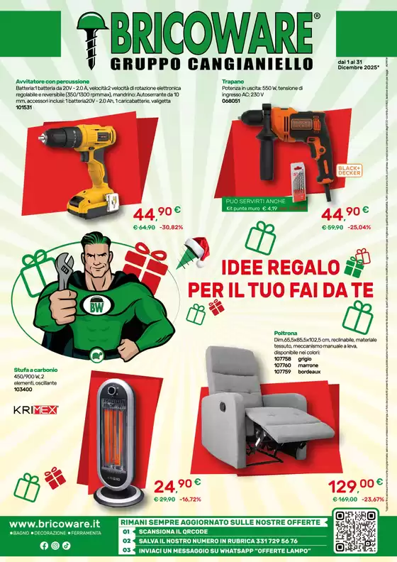 Volantino Bricoware a Montefiascone | Dal 1 al 31 dicembre 2025 | 2025-12-01T00:00:00.000Z - 2025-12-31T00:00:00.000Z