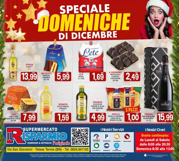 Volantino Supermercato Il Risparmio | Speciale domeniche di dicembre | 2025-12-01T00:00:00.000Z - 2025-12-31T00:00:00.000Z