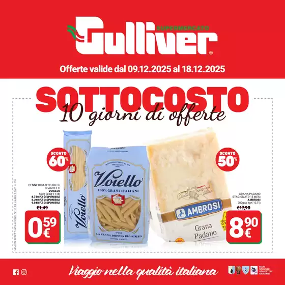 Volantino Gulliver a Rozzano | Sottocosto | 2025-12-09T00:00:00.000Z - 2025-12-18T00:00:00.000Z