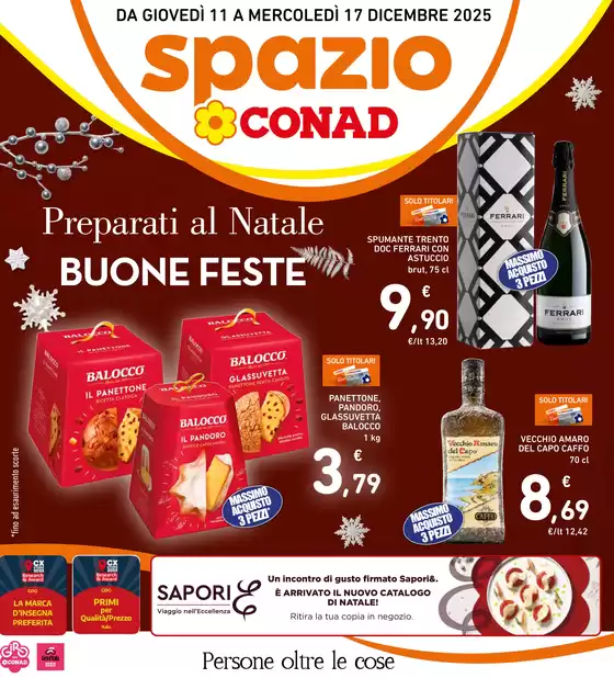 Volantino Spazio Conad | BUONE FESTE! | 2025-12-11T00:00:00.000Z - 2025-12-17T00:00:00.000Z