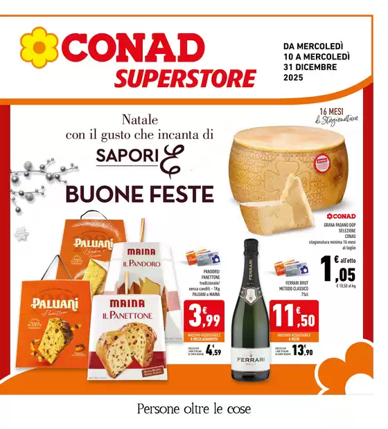 Volantino Conad Superstore a Gioiosa Ionica | Buone feste | 2025-12-10T00:00:00.000Z - 2025-12-31T00:00:00.000Z