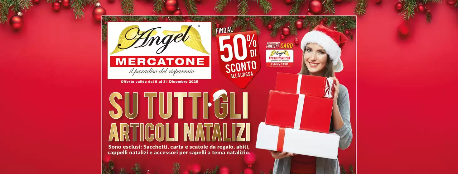 Volantino Angel Mercatone a Palermo | Sconti fino al 50% | 2025-12-09T00:00:00.000Z - 2025-12-24T00:00:00.000Z