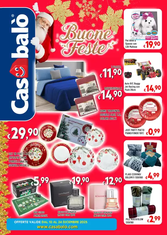 Volantino Casabalò a Venezia | Buone Feste | 2025-12-10T00:00:00.000Z - 2025-12-24T00:00:00.000Z