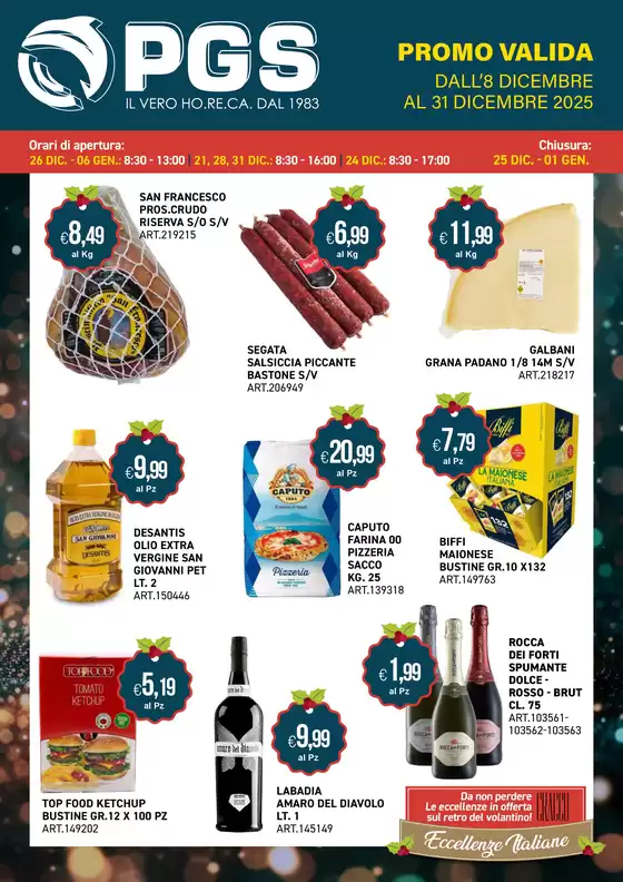 Volantino PGS Cash&Carry a Cremona | DALL’ 8 DICEMBRE AL 31 DICEMBRE 2025 | 2025-12-10T00:00:00.000Z - 2025-12-31T00:00:00.000Z