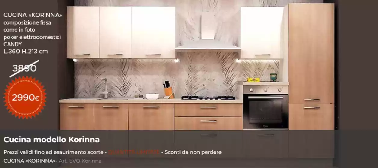 Volantino Pegaso Mobili | Cucina modello Korinna | 2025-12-10T00:00:00.000Z - 2025-12-31T00:00:00.000Z