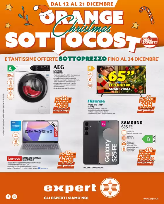 Volantino Expert a Vittorio Veneto | Orange sottocosto e sottoprezzo da Expert! | 2025-12-12T00:00:00.000Z - 2025-12-24T00:00:00.000Z
