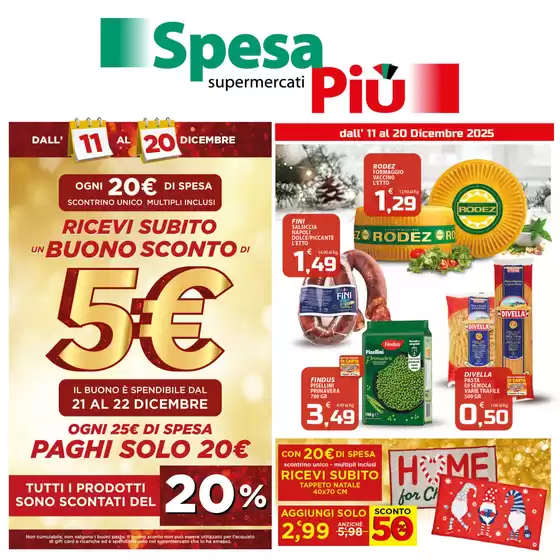 Volantino SpesaPiù Supermercati a Montecchio Maggiore | Dall 11 al 20 dicembre | 2025-12-11T00:00:00.000Z - 2025-12-20T00:00:00.000Z