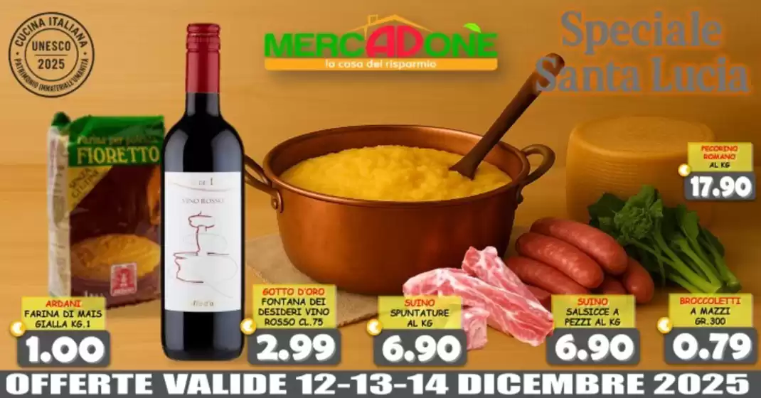 Volantino MercADone a Calvizzano | Speciale santa lucia | 2025-12-11T00:00:00.000Z - 2025-12-14T00:00:00.000Z