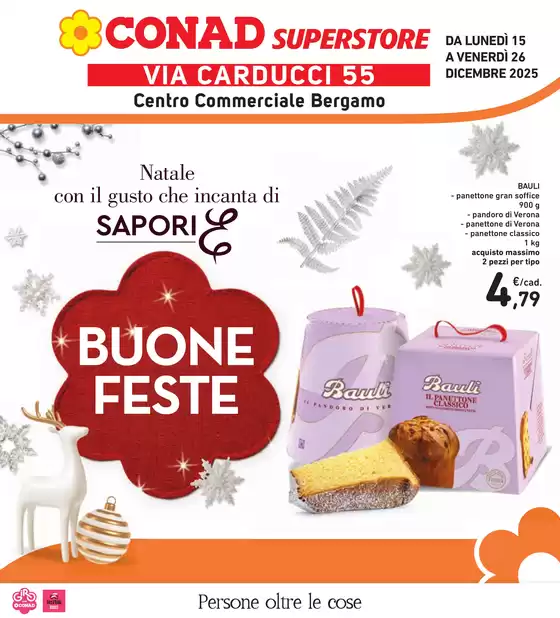 Volantino Conad Superstore a Bergamo | Buone Feste | 2025-12-15T00:00:00.000Z - 2025-12-24T00:00:00.000Z