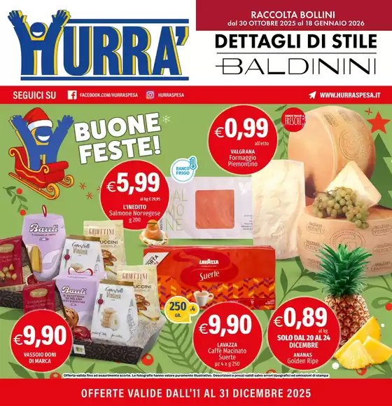 Volantino Hurrà Discount a Ercolano | Buone feste | 2025-12-11T00:00:00.000Z - 2025-12-31T00:00:00.000Z