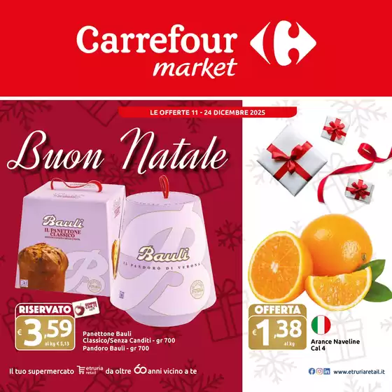 Volantino Carrefour Market a Montecchio Maggiore | Buon Natale | 2025-12-11T00:00:00.000Z - 2025-12-24T00:00:00.000Z