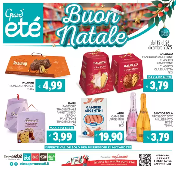 Volantino Etè a Montecchio Maggiore | Buon Natale | 2025-12-12T00:00:00.000Z - 2025-12-26T00:00:00.000Z