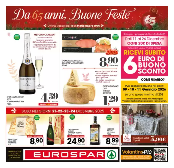 Volantino Eurospar | Da 65 anni, Buone Feste | 2025-12-11T00:00:00.000Z - 2025-12-24T00:00:00.000Z
