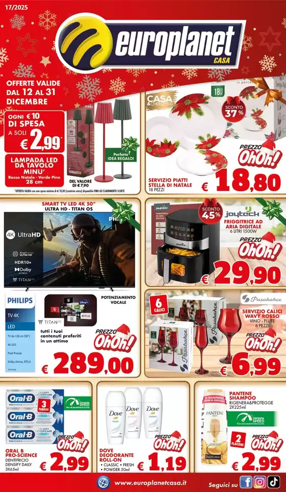 Volantino Europlanet Casa a Monteforte Irpino | Prezzo ohoh! | 2025-12-12T00:00:00.000Z - 2025-12-31T00:00:00.000Z