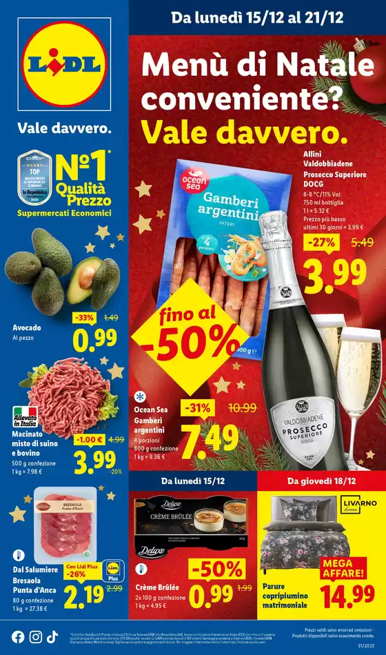 Volantino Lidl a Nosate | Menù di Natale conveniente vale davvero | 2025-12-15T00:00:00.000Z - 2025-12-21T00:00:00.000Z