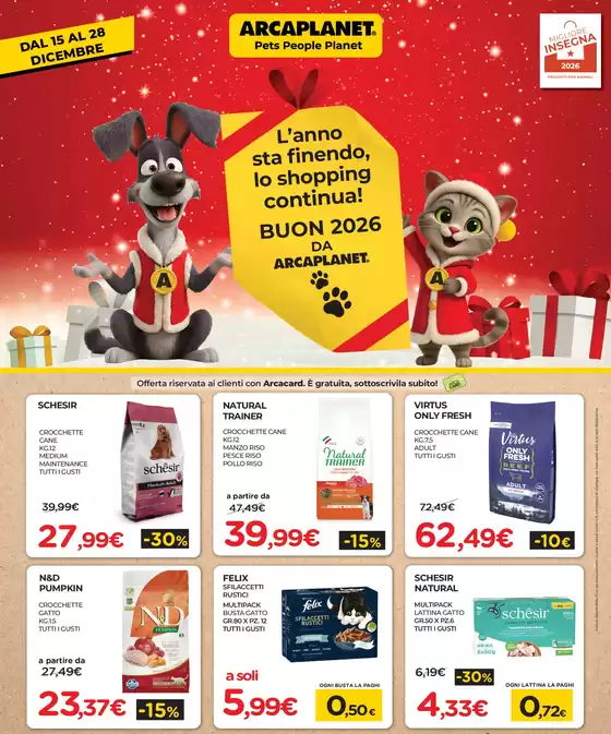 Volantino Arcaplanet a Catania | Natale è nell'aria! | 2025-12-15T00:00:00.000Z - 2025-12-21T00:00:00.000Z